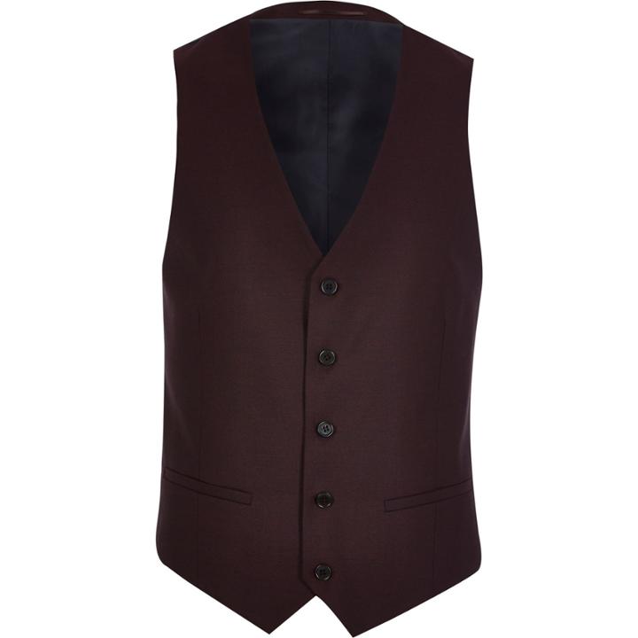 River Island Mensred Smart Vest