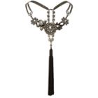 River Island Womens Silver Tone Tassel Front And Back Necklace