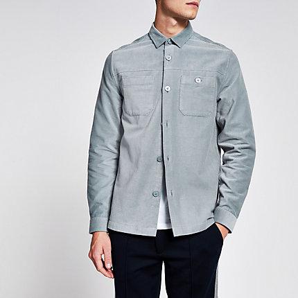 River Island Mens Corduroy Long Sleeve Shirt