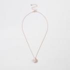 River Island Womens Rose Gold Faceted Coin And Bead Necklace