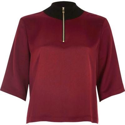 River Island Womens Wide Sleeve High Neck Top