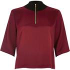 River Island Womens Wide Sleeve High Neck Top