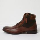 River Island Mens Canvas Side Lace-up Boots
