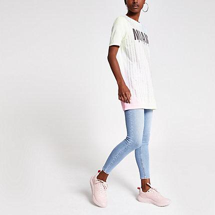 River Island Womens Printed Embellished Jumbo T-shirt