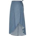 River Island Womens Wrap Denim Maxi Skirt