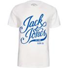River Island Mens White Jack And Jones Print Crew Neck T-shirt