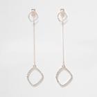 River Island Womens Rose Gold Color Front And Back Drop Earrings