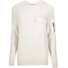River Island Mens Knitted Pocket Front Sweater