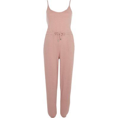 River Island Womens Drawstring Waist Jersey Jumpsuit