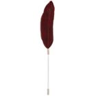 River Island Mensred Feather Lapel Pin
