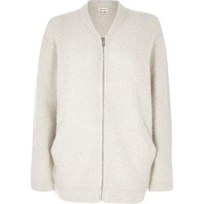 River Island Womens Fluffy Bomber Jacket