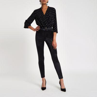 River Island Womens High Waist Skinny Disco Pants