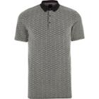 River Island Mens Jacquard Slim Fit Polo Shirt