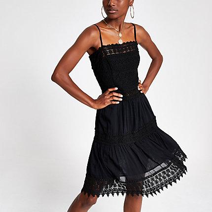 River Island Womens Embroidered Slip Dress
