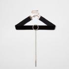 River Island Womens Velvet Rhinestone Circle Drop Choker