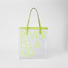 River Island Womens Neon Perspex Ri Beach Bag