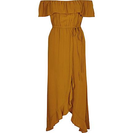 River Island Womens Petite Bardot Maxi Dress