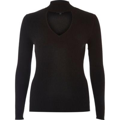 River Island Womens Ribbed Choker Top