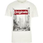 River Island Mens White Jack And Jones Originals Photo T-shirt