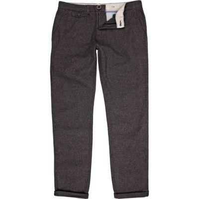 River Island Mens Plaid Casual Pants