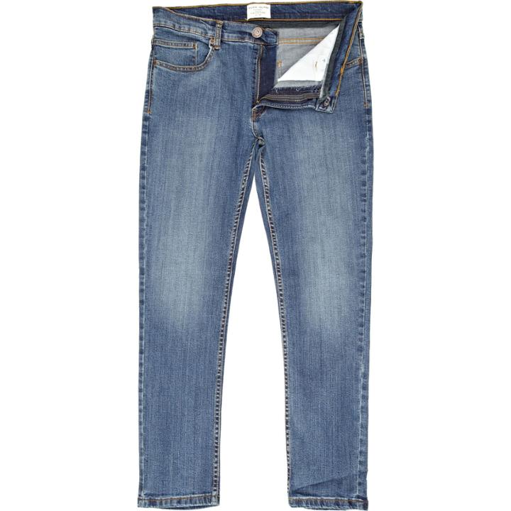 River Island Mensmid Wash Denim Flynn Skinny Jeans