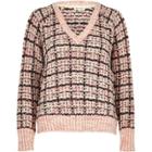 River Island Womens Chunky Knit Check Sweater