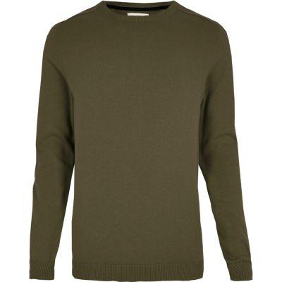 River Island Mens Ribbed Shoulder Sweater