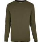 River Island Mens Ribbed Shoulder Sweater