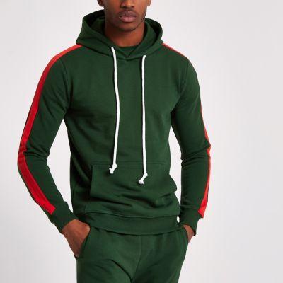 River Island Mens Criminal Damage Tape Hoodie