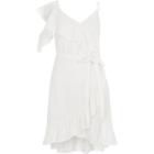 River Island Womens White One Shoulder Mini Dress