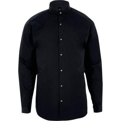River Island Mens Penny Collar Long Sleeve Slim Fit Shirt