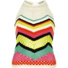 River Island Womens Multi Colour Stripe Crochet Halter Top