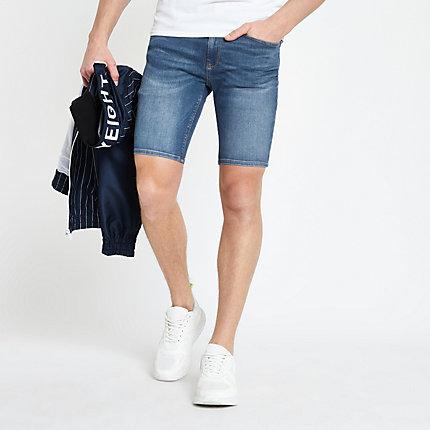 River Island Mens Ollie Skinny Spray On Shorts