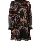 River Island Womens Floral Print Smock Wrap Dress