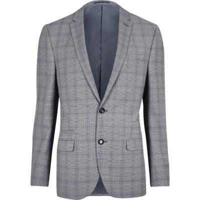 River Island Mens Check Slim Fit Suit Jacket
