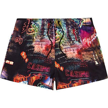 River Island Mens Neon Signs Swim Shorts