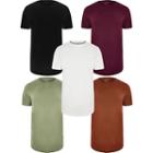 River Island Mens Multicoloured Long Line T-shirt 5 Pack