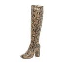 River Island Womens Snake Print Knee High Boots