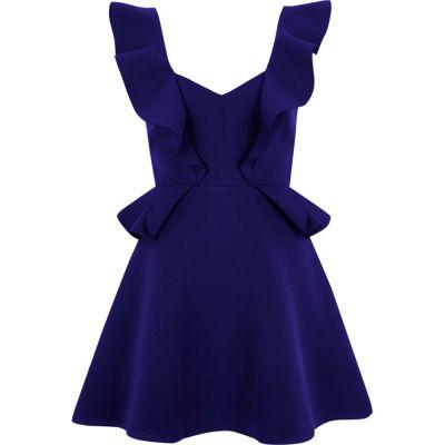 River Island Womens Frill Skater Mini Dress