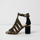 River Island Womens Plaited Cage Front Sandals