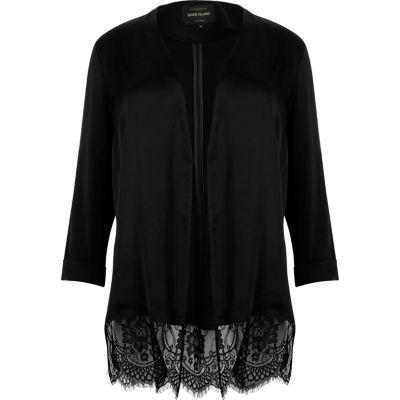 River Island Womens Plus Lace Hem Duster Jacket