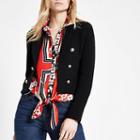 River Island Womens Ribbed Jersey Cropped Blazer