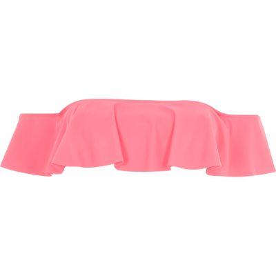 River Island Womens Frill Bardot Bikini Top