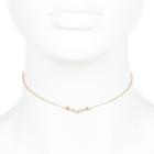 River Island Womens Gold Tone Skinny V Choker Necklace