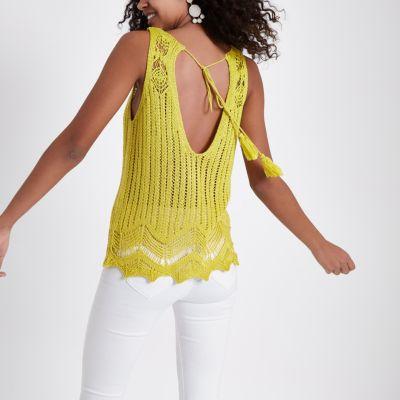 River Island Womens Crochet Knit Tank Top