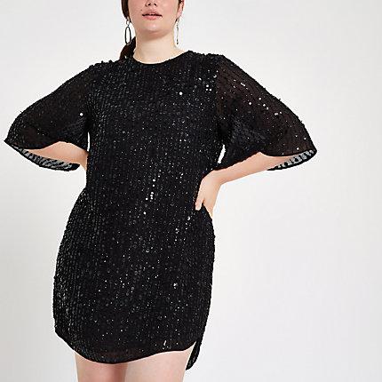 River Island Womens Plus Sequin Swing Dress