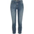 River Island Womens Molly Pearl Hem Skinny Jeggings