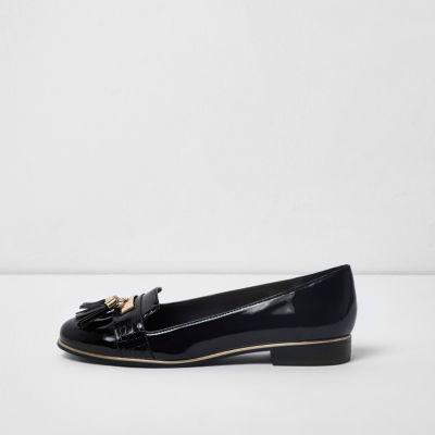 River Island Womens Wide Fit Tassel Slippers