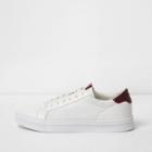 River Island Mens White Mesh Side Panel Lace-up Trainers