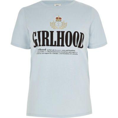 River Island Womens 'girlhood' Crest Embroidered Top